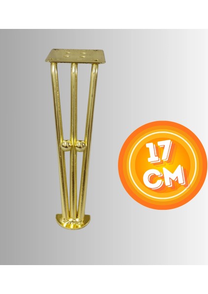 17 cm Metal Boncuklu Koltuk Ayağı Mobilya Ayağı Ünite Ayağı Konsol Ayağı Puf Berjer Ayağı (4ADET) fırsatları