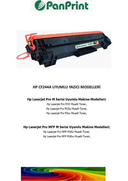 Hp Laserjet Pro Mfp M28W Muadil Toner (CF244A) fiyatları