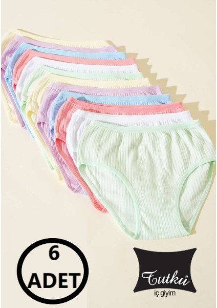 Kız Çocuk Pandora Bato - Slip - Külot - 6 Adet - Çok Renkli