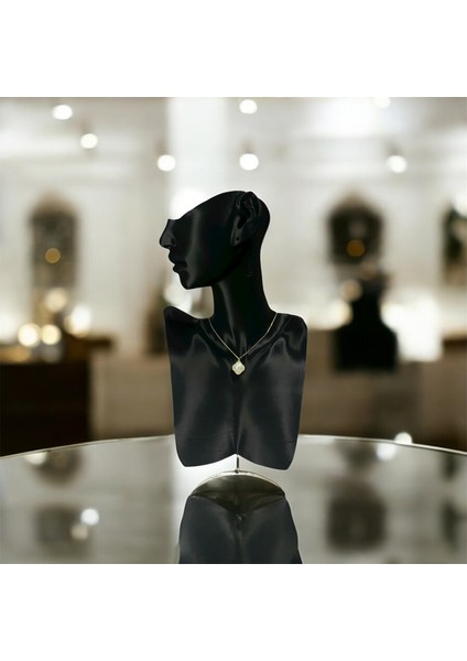 925 Ayar Gümüş Altın Kaplama Sedef Taşlı Şans Yoncası Van Cleef Kolye Kadın