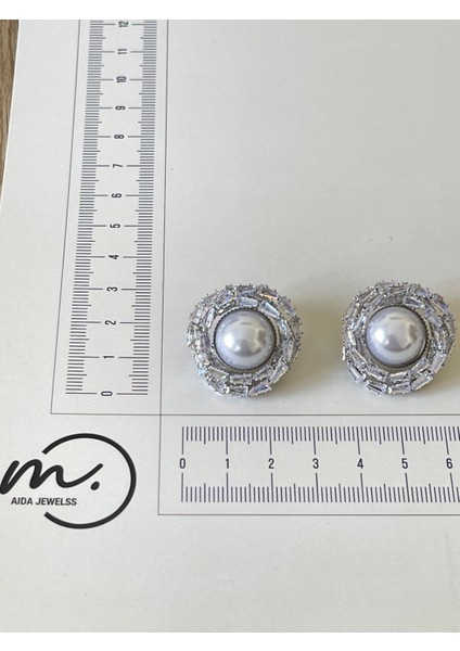 Pırlanta Modeli Incili Parlak Abiye Küpe fiyatları