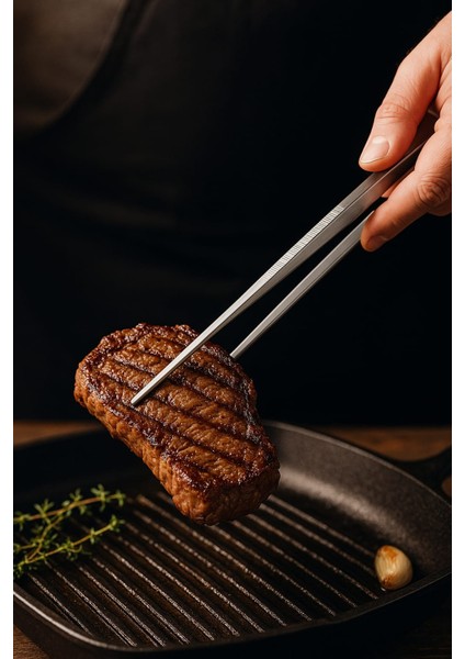 Paslanmaz Çelik Cımbız Maşa 27 cm – Masterchef Tarzı | Izgara, Et, Mutfak Maşası fiyatları