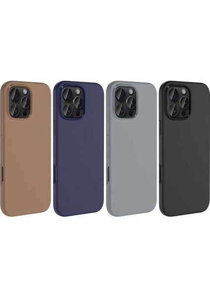 Apple iPhone 16 Pro Kılıf M-Safe Şarj Özellikli Sıvı Teknolojili Silinebilir Sert Kivi Kapak modelleri