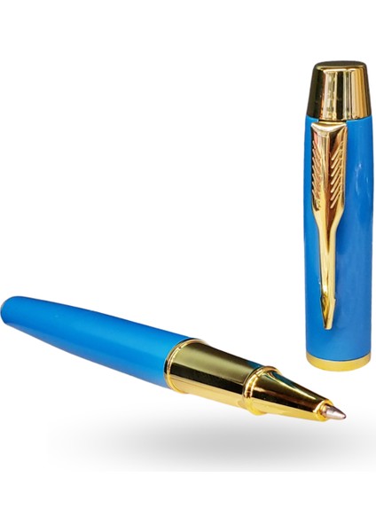 Büro Ev Ofis Hediyesi Için Turkuaz Metal Roller Kalem