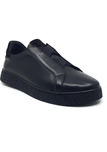 %100 Deri Ortopedik Erkek Kışlık Rahat Günlük Lastikli Sneaker Ayakkabı 40-44
