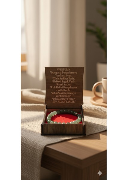 Aventurin Doğal Taş Bileklik – Şans, Bolluk ve Huzur Taşı, El Yapımı Enerji Dengeleyici Unisex Takı indirimleri