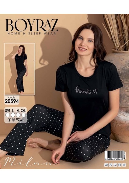 Milan Kısa Kollu Kadın Pijama Takımı 20594