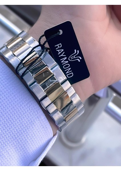 Nişan ve Damatlara Özel Çelik Kordon 2 Yıl Garantili 5 Atm Erkek Kol Saati+Bileklik Rmd.21 indirimleri