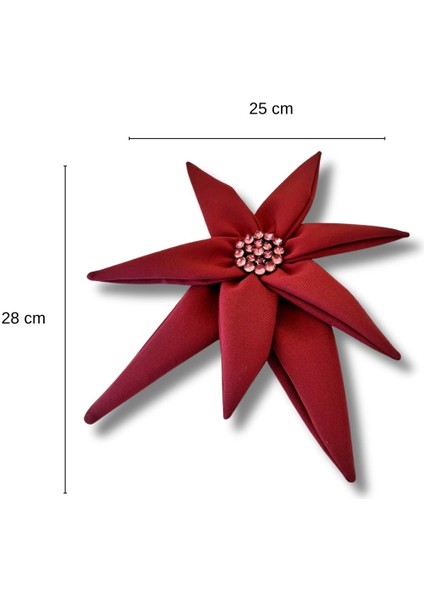 Çift Katlı Taş Detaylı Kumaş Çiçek Broş indirimleri