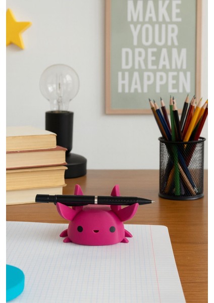 Yengeç Tasarımlı Kalem Tutacağı Masaüstü Düzenleyici Dekoratif Masa Aksesuarı Hediyelik Organizer Masa Dekoru Fuşya fiyatları