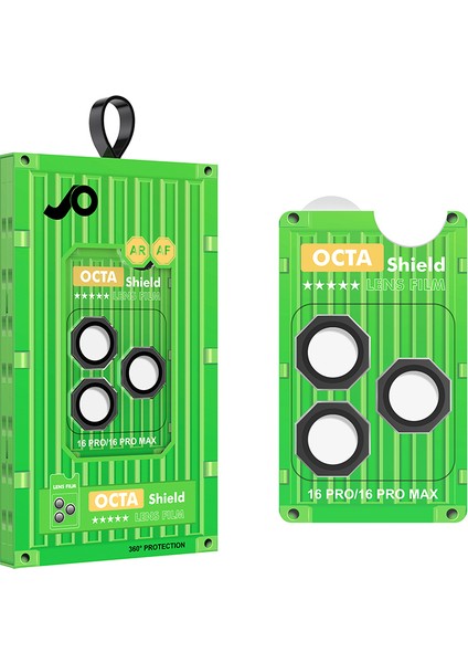 Apple iPhone 16 Pro Max Uyumlu Altıgen Zore Cl-19 Kamera Lens Koruyucu