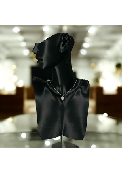 925 Ayar Gümüş Sedef Taşlı Şans Yoncası Van Cleef Kolye Kadın