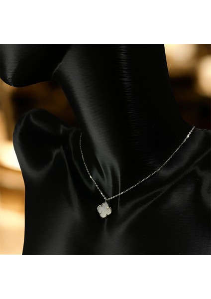 925 Ayar Gümüş Sedef Taşlı Şans Yoncası Van Cleef Kolye Kadın fiyatları