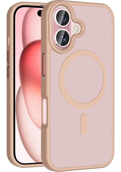 Apple iPhone 16 Plus Kılıf M-Safe Şarj Özellikli Mat Arka Yüzey Sio Kapak