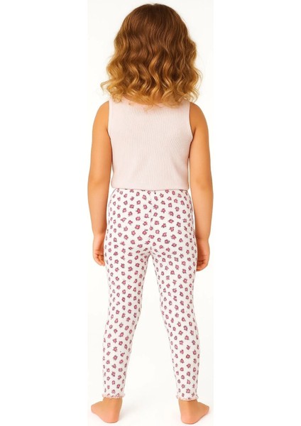 Kız Çocuk Çiçek Desenli Pamuklu Günlük Tayt fiyatları