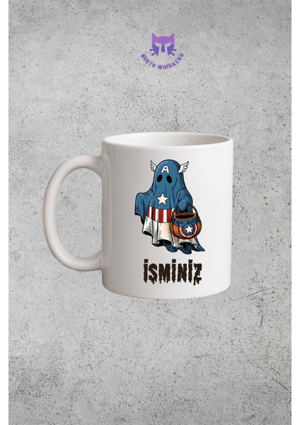 Captain America Halloween Edition Kişiselleştirilebilir Kupa Bardak