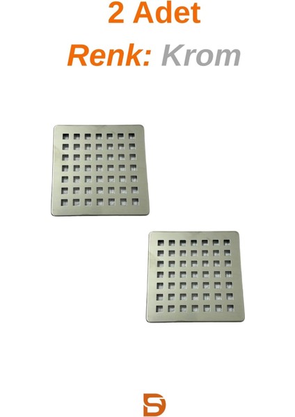 2 Adet Paslanmaz Çelik Yer Süzgeci Izgarası 10X10 Uyumlu