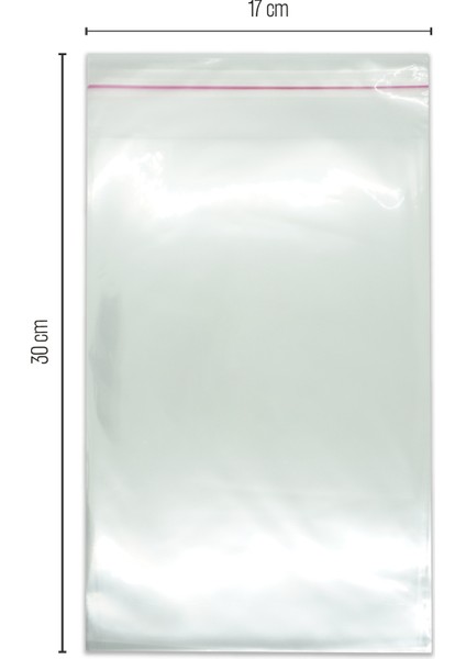 17*30 Bantlı OPP (Parlak-Şeffaf) Jelatin 100 Adet