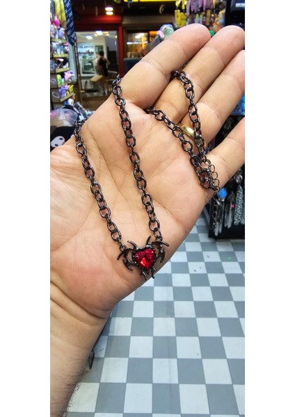 Siyah Gotik Taşlı Kolye fiyatları