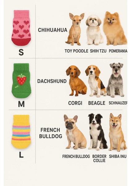 Sevimli Pati Çorabı | Kedi Köpek Kaymaz Taban Örgülü Evcil Hayvan Çorabı fiyatları