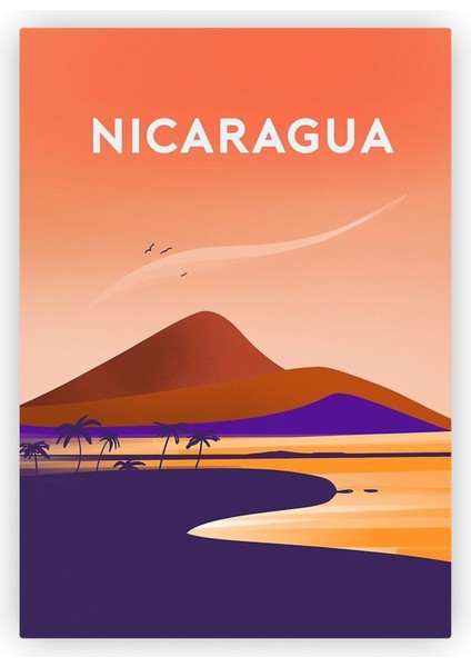 Nicaragua Nikaragua Ahşap Poster 20X29 cm