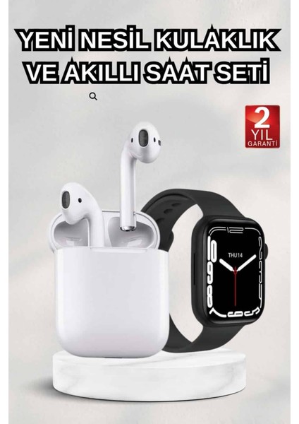 2025 Model Akıllı Saat ve 2.nesil Tws Bluetooth Kulaklık Anc Özelliği Amoled Ekran
