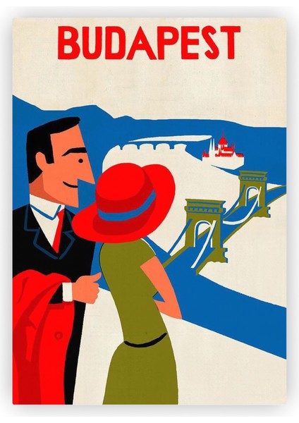 Budapest Budapeşte Ahşap Poster 20X29 cm