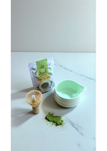 Matcha Çayı Bambu ( Whisk ) Karıştırıcı Matcha Kasesi ( %100 Saf Matcha Yeşil Çay )