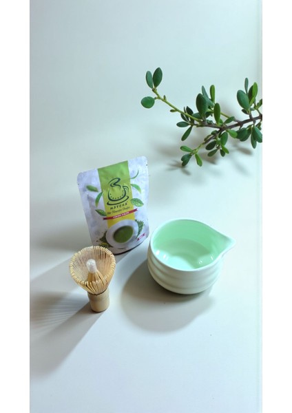 Matcha Çayı Bambu ( Whisk ) Karıştırıcı Matcha Kasesi ( %100 Saf Matcha Yeşil Çay ) fırsatları