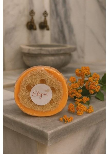 Doğal Zeytinyağlı Kabak Lifli Amber Duş Sabunu