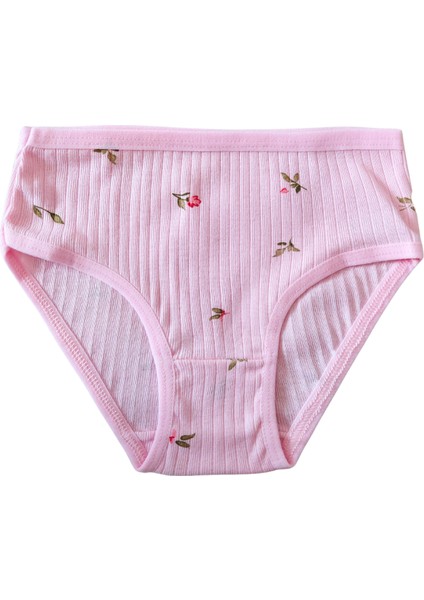 %100 Pamuk Kız Çocuk Fitilli Kaşkorse Slip Külpt Iç Çamaşır 6lı Set