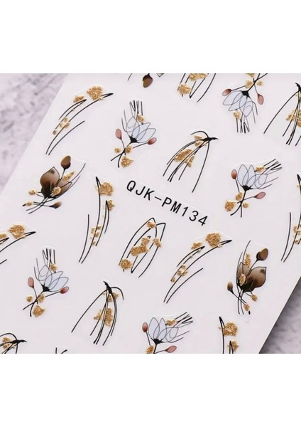 Gold Parıltılı Karikatür Dallar Tırnak Süsleme Stickerı Nail Art Süslemeleri fiyatları