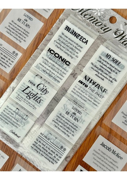 Vintage Yazı Temalı Şeffaf Sticker 6 Yaprak 52 Adet Pet/bullet Journal/etiket/çıkartma/ Scrapbook indirimleri