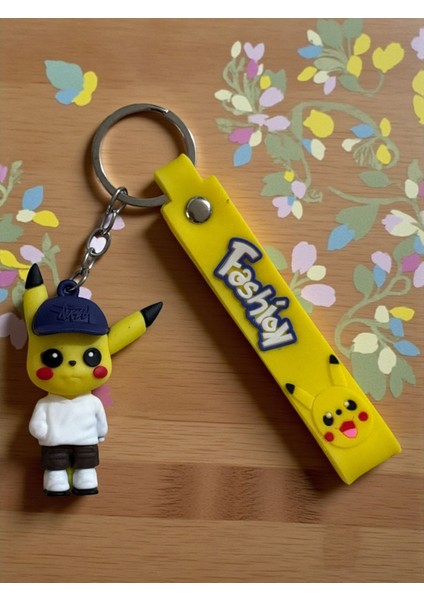 Şapkalı Pikachu Anahtarlık – Sevimli Sarı Silikon Figürlü Çanta Ve araba aksesuarı fiyatları