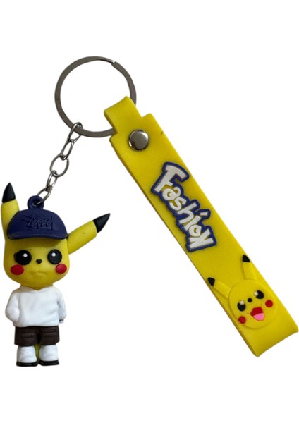 Şapkalı Pikachu Anahtarlık – Sevimli Sarı Silikon Figürlü Çanta Ve araba aksesuarı indirimleri