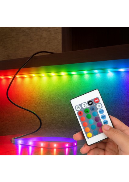 Rgb Şerit 30 LED Kumandalı USB Bağlantılı fiyatları