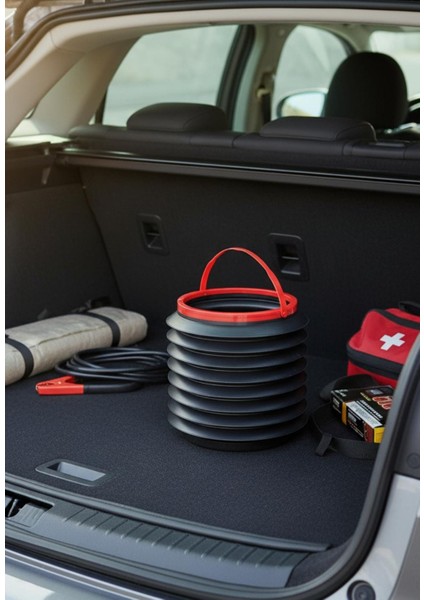 Çok Amaçlı Katlanabilir Araç Içi Kova