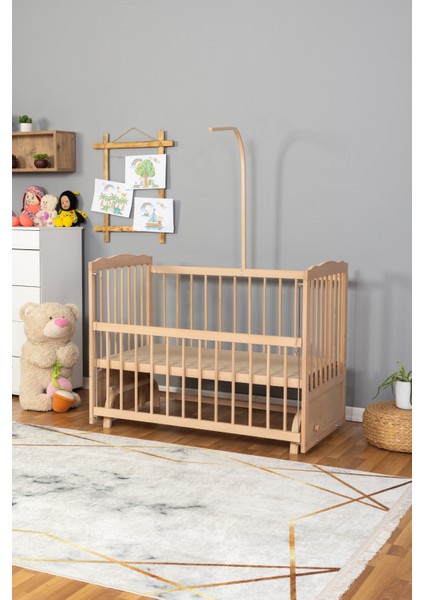 Ahşap Beşik Anne Yanı Sallanır 70X130 - Uyku Setsiz ve Yataksız fiyatları