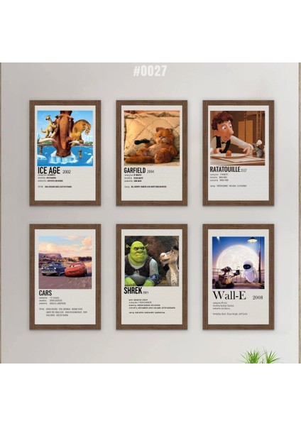 6'lı Çizgi/dizi Ahşap Tablo