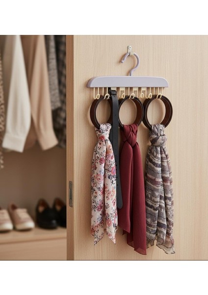 Kancalı ve Yapışkanlı Dolap Askısı