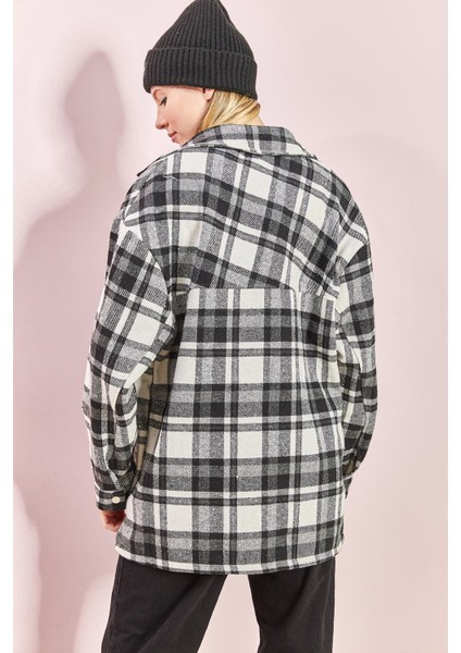 Kadın Arkası Rubalı Ekose Desen Gömlek fiyatları