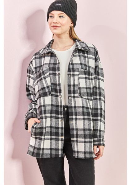 Kadın Arkası Rubalı Ekose Desen Gömlek modelleri