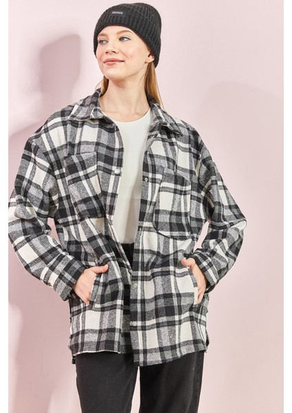 Kadın Arkası Rubalı Ekose Desen Gömlek fırsatları