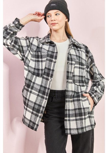 Kadın Arkası Rubalı Ekose Desen Gömlek indirimleri