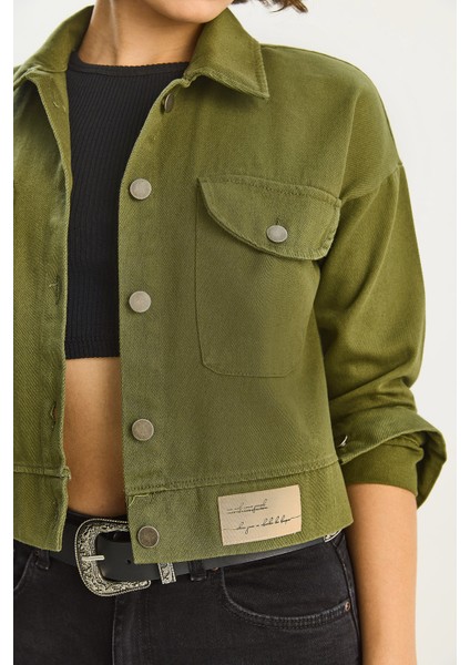 Kadın Çift Cepli Gabardin Ceket