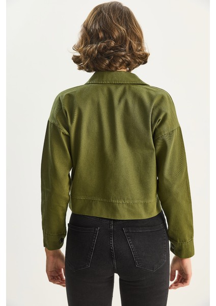 Kadın Çift Cepli Gabardin Ceket