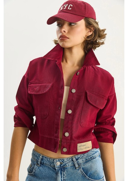 Kadın Çift Cepli Gabardin Ceket