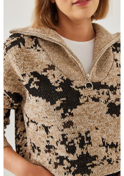 Kadın Fermuarlı Triko Kazak fiyatları