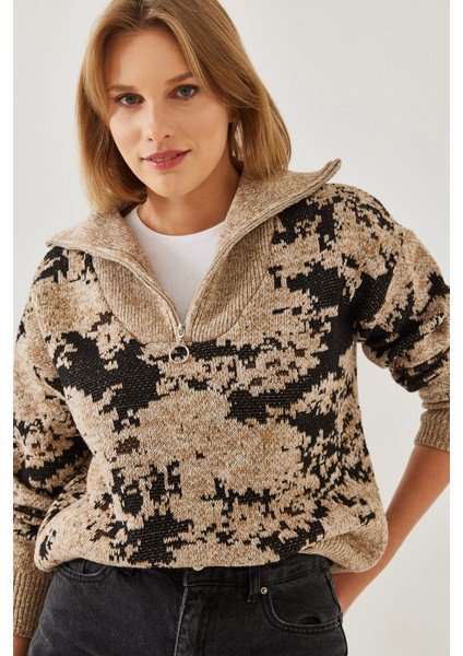 Kadın Fermuarlı Triko Kazak indirimleri