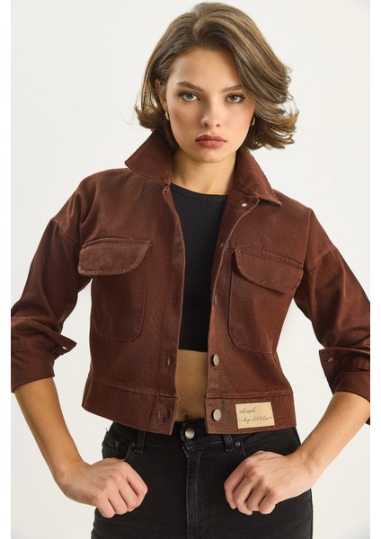 Kadın Çift Cepli Gabardin Ceket modelleri